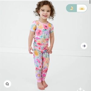 New Little Sleepies Watercolor Short Sleeve 2 piece pajamas